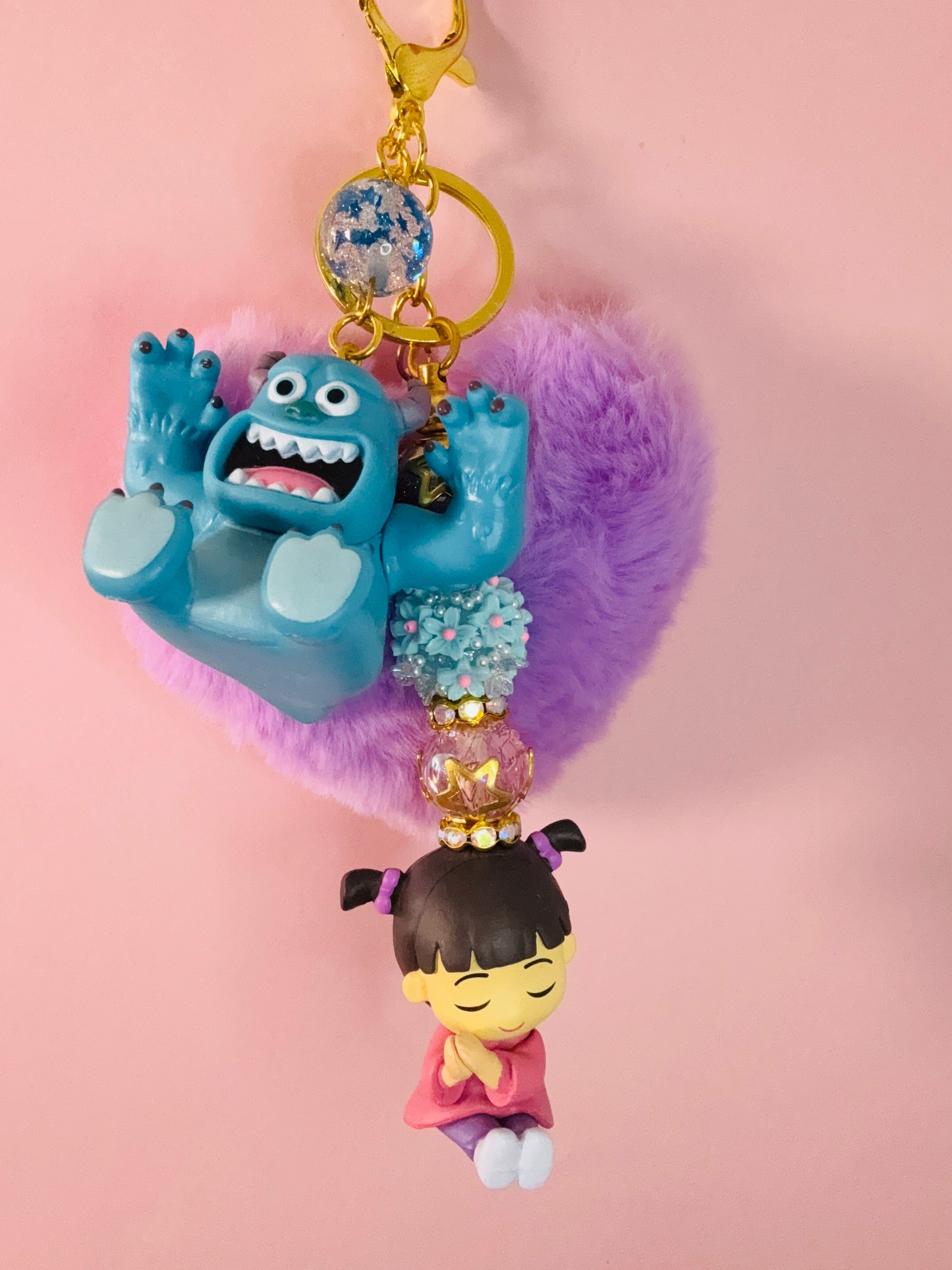 Monsters Inc double character keychain