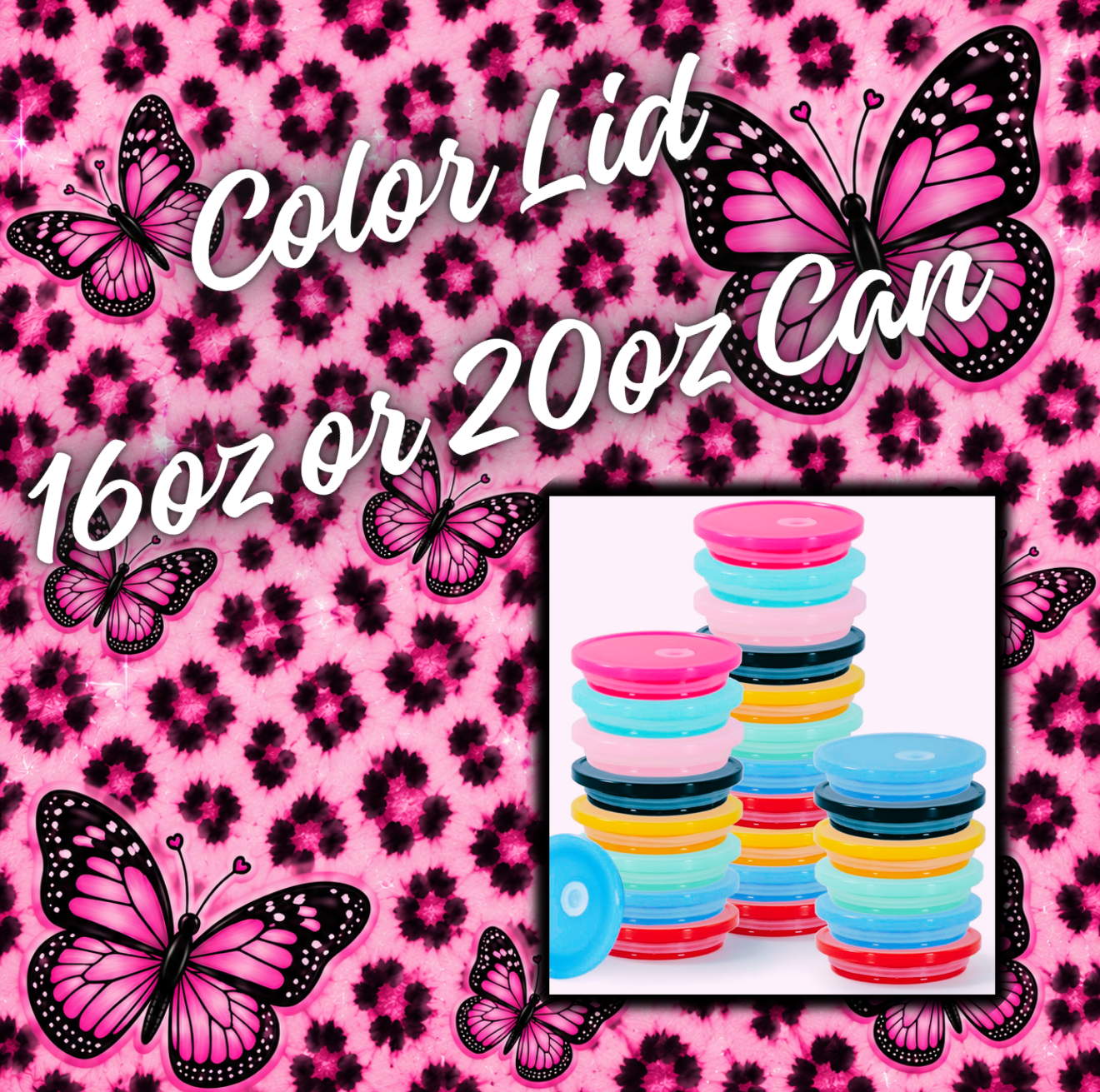 Add a pop of color and top off yout 16oz or 20oz snow globe with a colored lid. Choose your color on live!