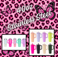 40oz Stainless Steel Tumbler. Choose your wrap and color cup on live!