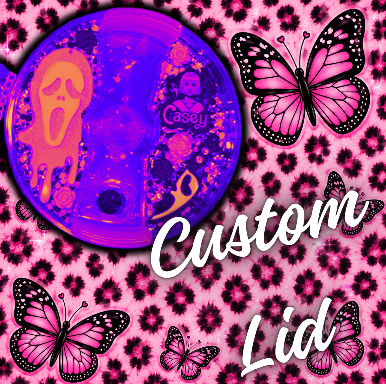 Add a Custom Lid to your cup making the perfect customization. Choose your lid charms on live. The lid will be completed off live for time purposes.